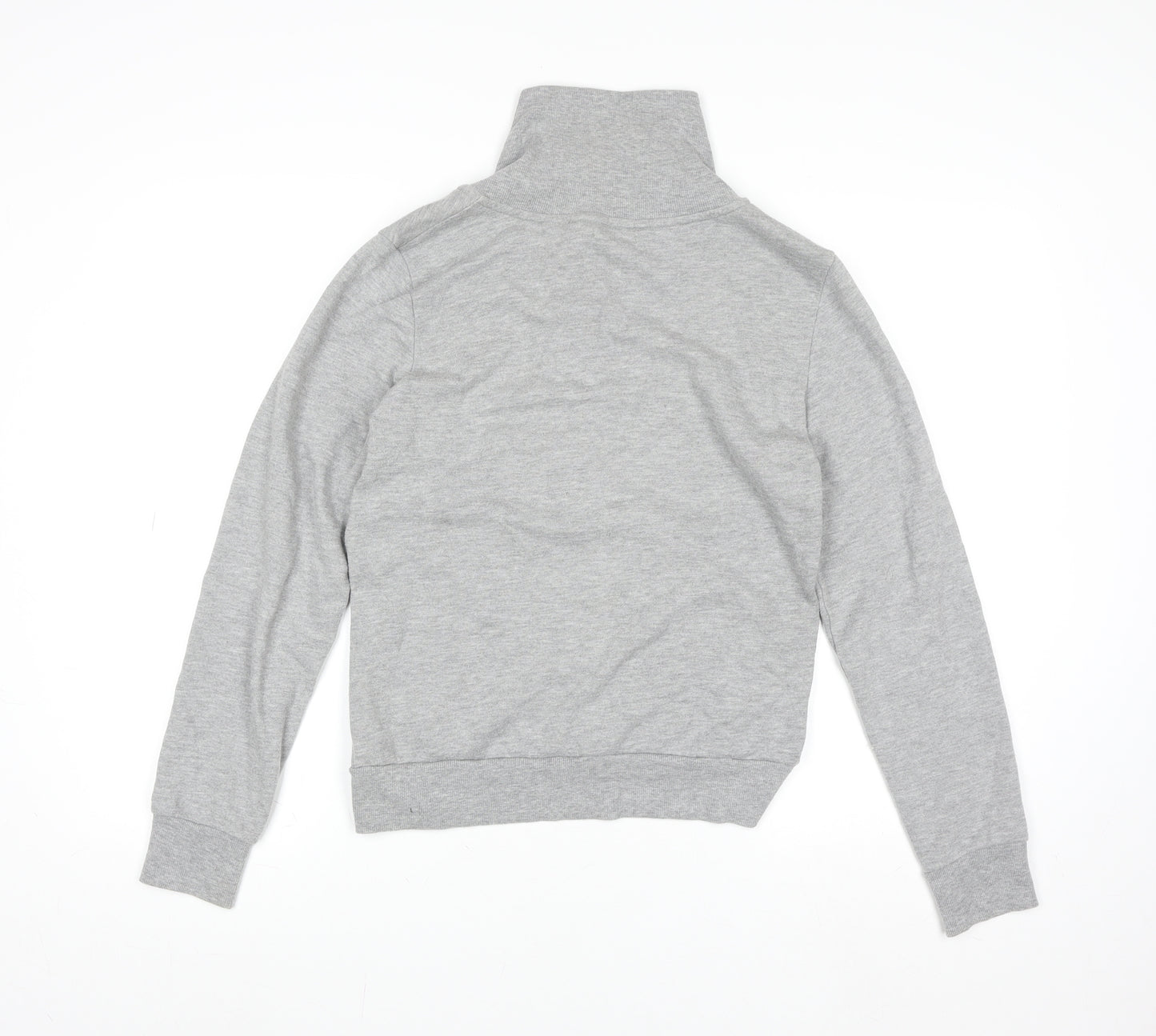 ONLY Women's Grey Henny High Neck Sweat Jacket Size M Casual Activewear