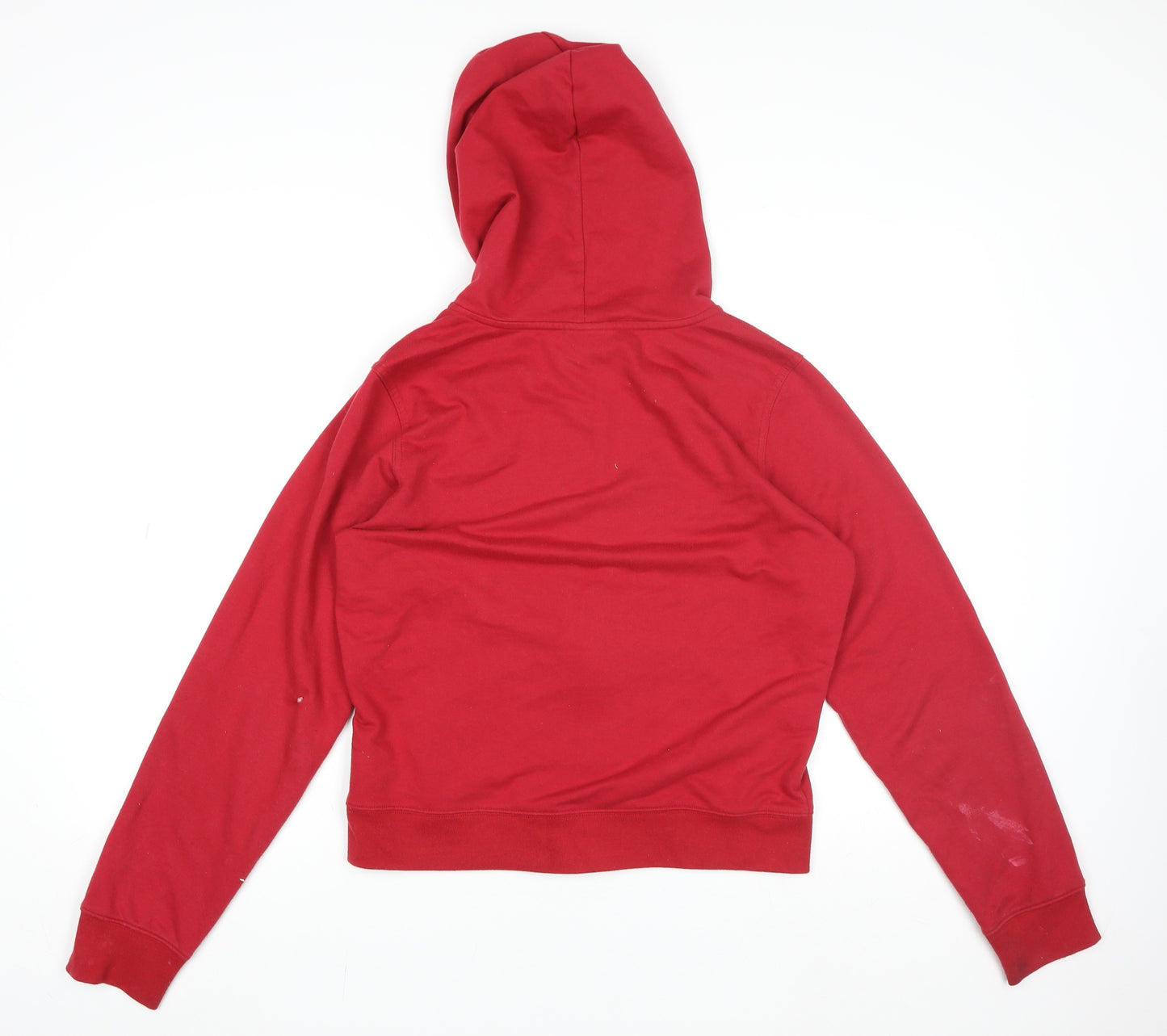 Reebok Men's Red L Track Jacket Hooded Full Zip Cotton Blend