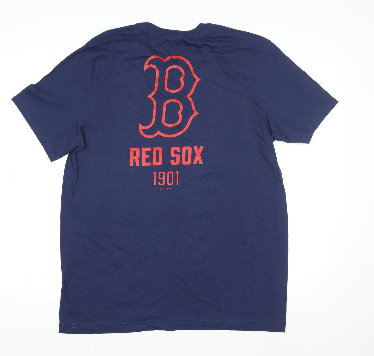 Nike Men Blue Boston Red Sox 1901 Graphic Cotton T-Shirt Size L