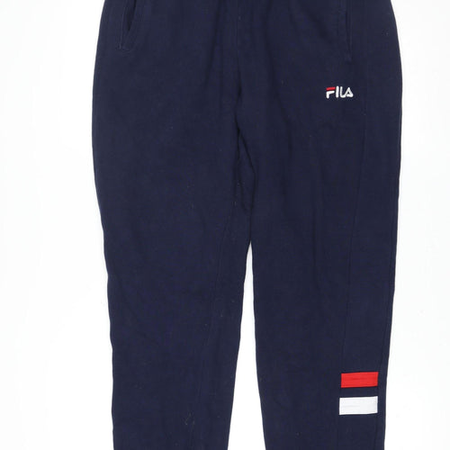 Fila Men's Blue Jogger Sweatpants M Regular Fit Activewear Trousers