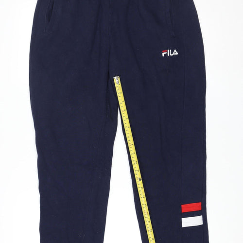 Fila Men's Blue Jogger Sweatpants M Regular Fit Activewear Trousers