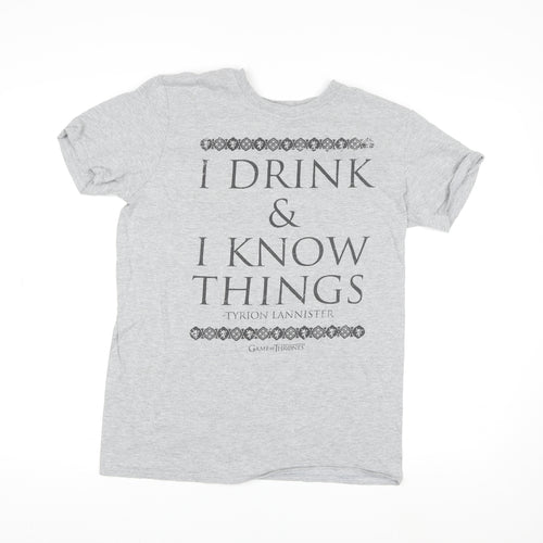 Game of Thrones Tyrion Lannister Grey Unisex L T-Shirt Funny Quote