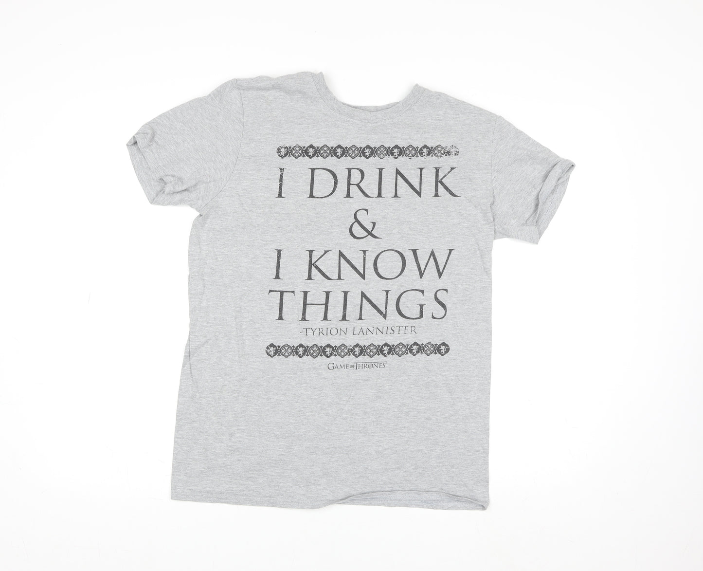 Game of Thrones Tyrion Lannister Grey Unisex L T-Shirt Funny Quote