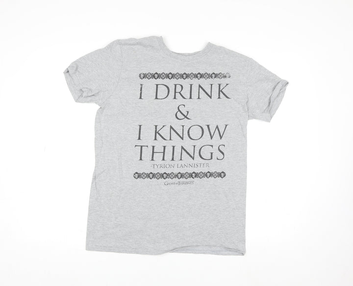 Game of Thrones Tyrion Lannister Grey Unisex L T-Shirt Funny Quote