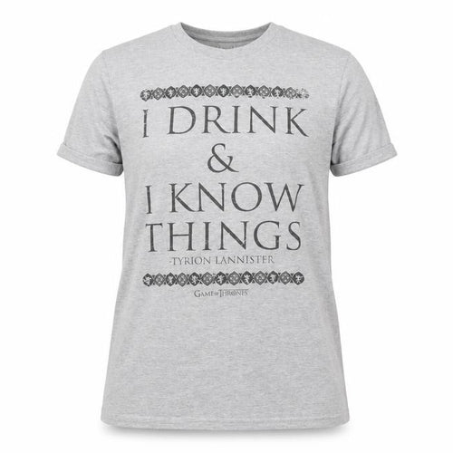Game of Thrones Tyrion Lannister Grey Unisex L T-Shirt Funny Quote