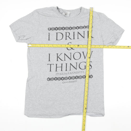 Game of Thrones Tyrion Lannister Grey Unisex L T-Shirt Funny Quote