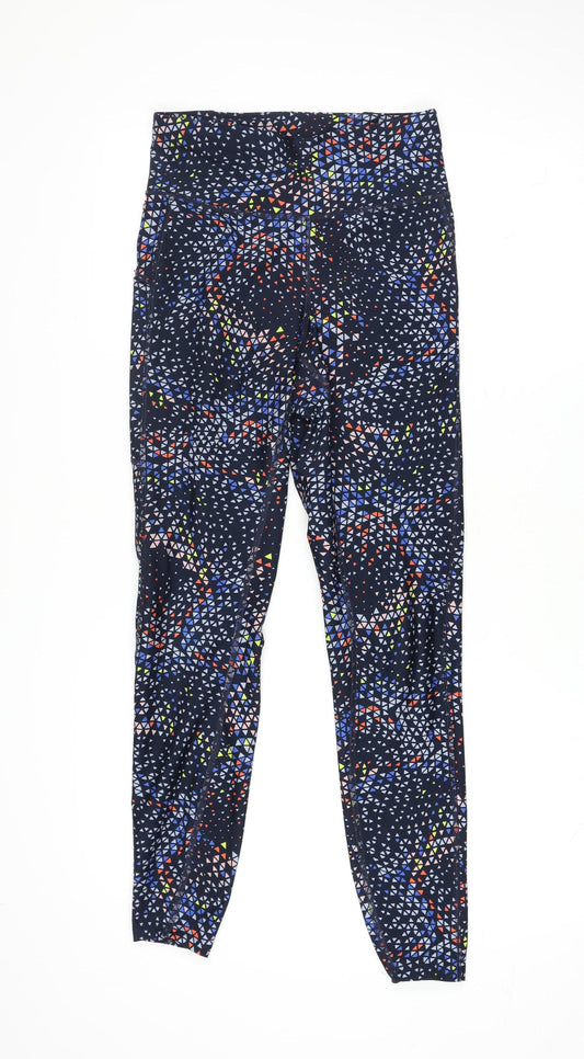 Marks and Spencer Women's Multicoloured Geometric Stretch Leggings Size 8