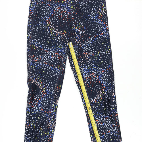Marks and Spencer Women's Multicoloured Geometric Stretch Leggings Size 8