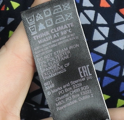 Marks and Spencer Women's Multicoloured Geometric Stretch Leggings Size 8