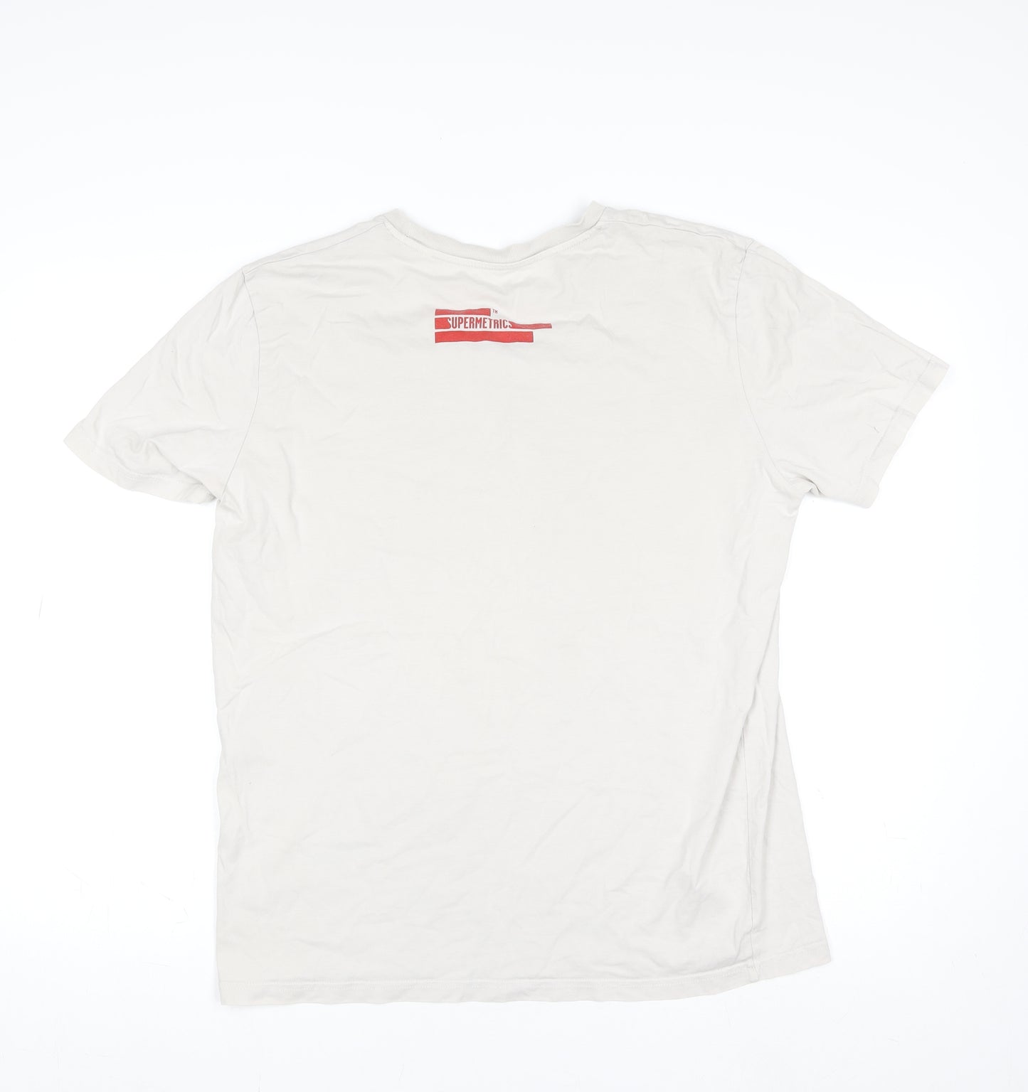 Supermetrics Men White SUPERSCAPE 2021 Graphic Cotton T-Shirt M