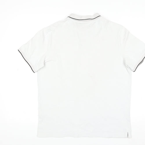 Calvin Klein Men's White Slim Fit Polo Shirt Size M