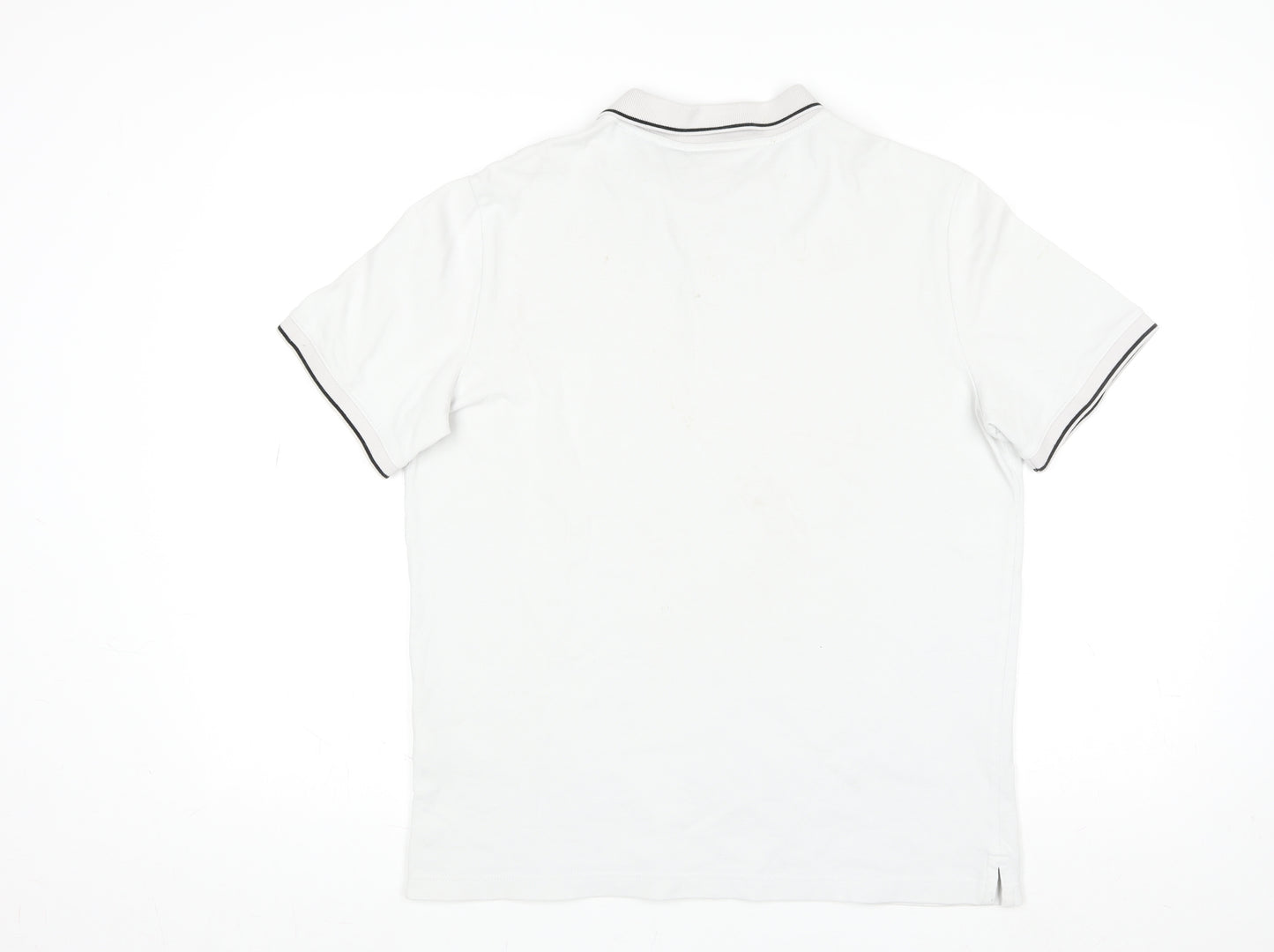 Calvin Klein Men's White Slim Fit Polo Shirt Size M