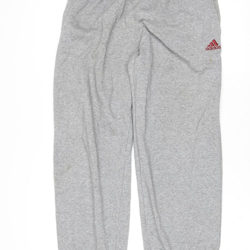 adidas Mens Grey M Regular Fit Sweatpants Joggers Activewear