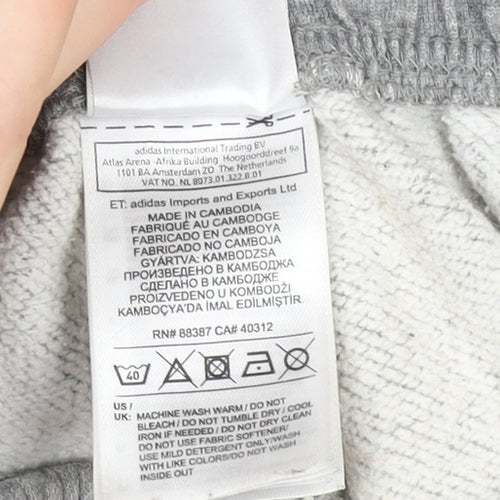 adidas Mens Grey M Regular Fit Sweatpants Joggers Activewear