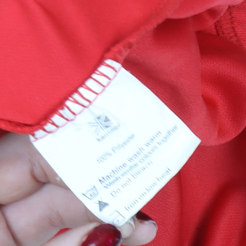 Karrimor Men's Red Cycling Jersey T-Shirt Small Short Sleeve 1/4 Zip