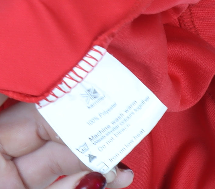 Karrimor Men's Red Cycling Jersey T-Shirt Small Short Sleeve 1/4 Zip