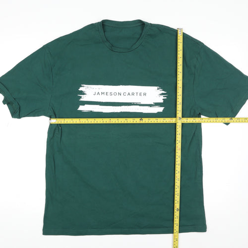 Jameson Carter Men's Green Logo T-Shirt Size L Casual Crew Neck