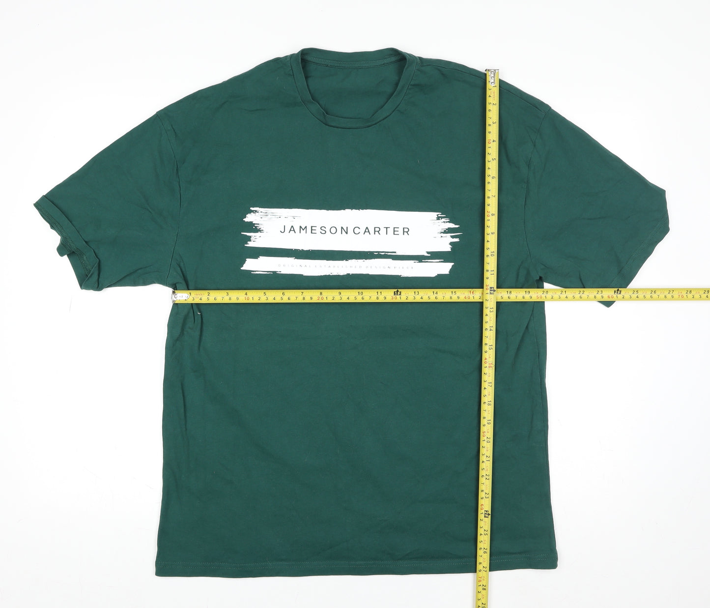 Jameson Carter Men's Green Logo T-Shirt Size L Casual Crew Neck