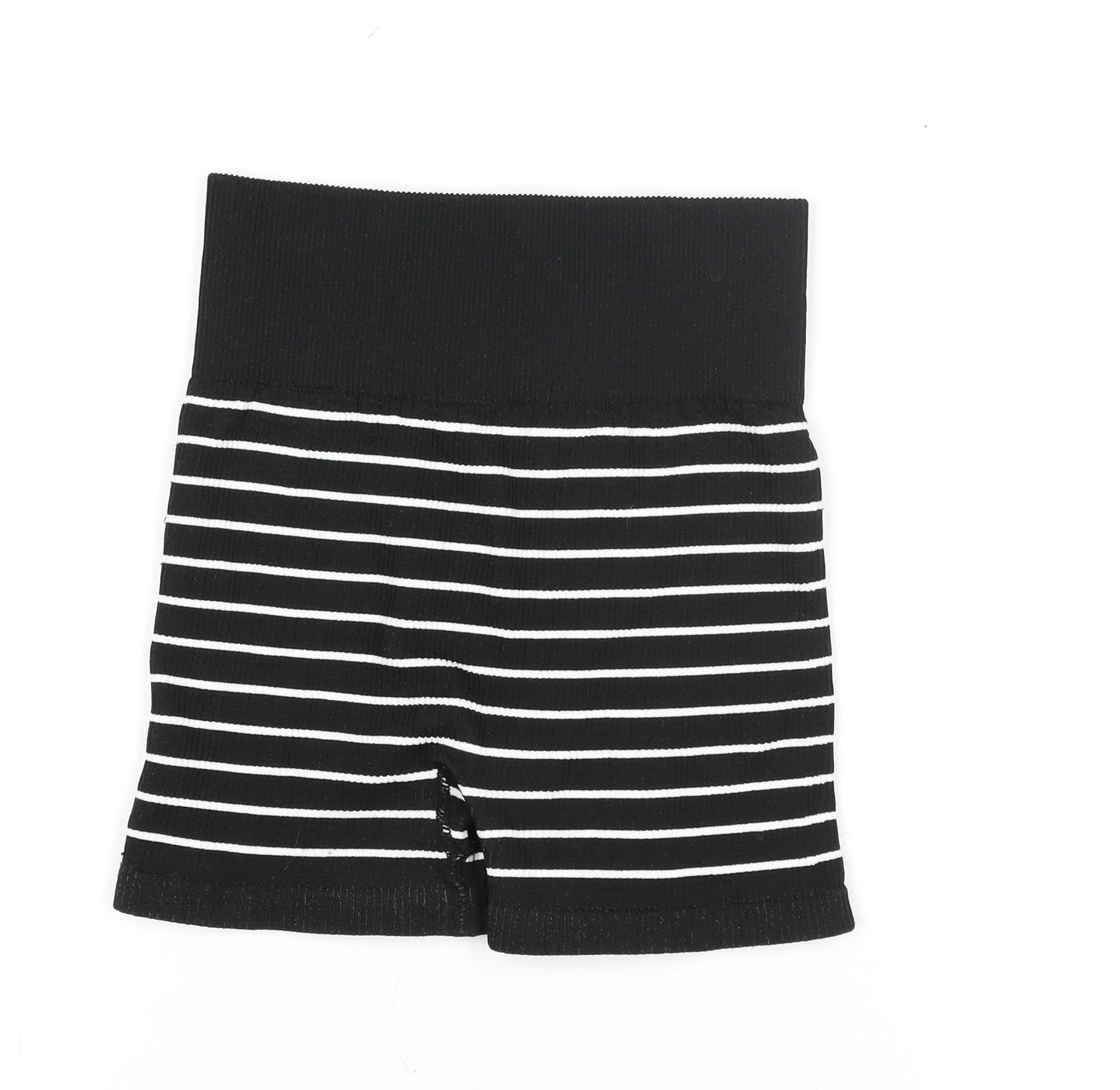 Dunnes Stores Women’s Black Striped Ribbed Biker Shorts XS