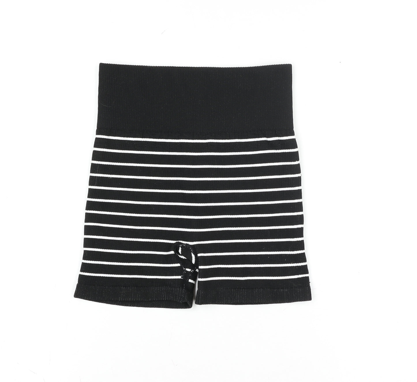 Dunnes Stores Women’s Black Striped Ribbed Biker Shorts XS