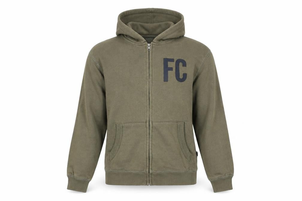 Front view of French Connection Teens Green Zip Hooded Basic Jacket 9-10Y