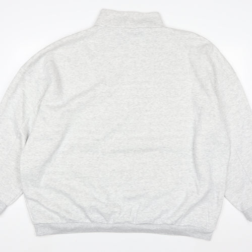 Boohoo Women’s Grey 1/4 Zip Pullover Sweatshirt Size 22