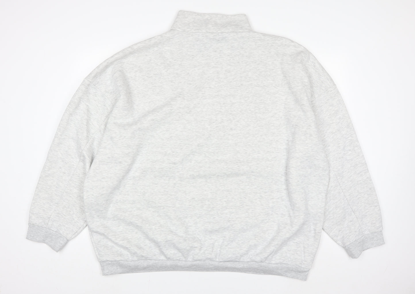 Boohoo Women’s Grey 1/4 Zip Pullover Sweatshirt Size 22