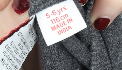 LEGO Boys Grey Ninjago Long Sleeve Pullover T-Shirt 5-6 Years