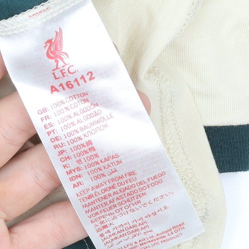 Liverpool FC Beige Baby Polo Babygrow 0-3 Months Short Sleeve Cotton
