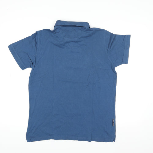 Sea Barrier Men's Blue Cotton Polo Shirt Size L Casual Classic