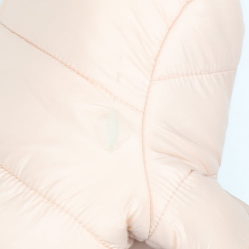 Michael Michael Kors Girls Pink Hooded Puffer Jacket 12M Lined Winter Coat