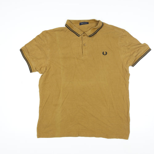 Fred Perry Men's Brown XL Cotton Polo Shirt Classic Style