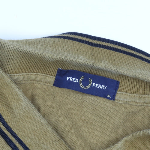 Fred Perry Men's Brown XL Cotton Polo Shirt Classic Style