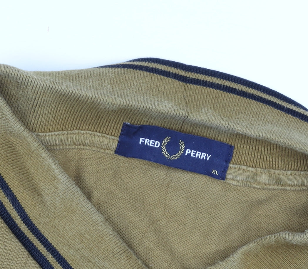Fred Perry Men's Brown XL Cotton Polo Shirt Classic Style