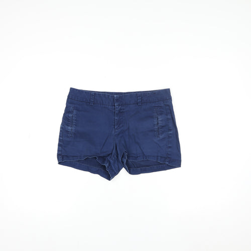 a.n.a A New Approach Women Blue Size 6 Twill Chino Shorts Stretch Casual