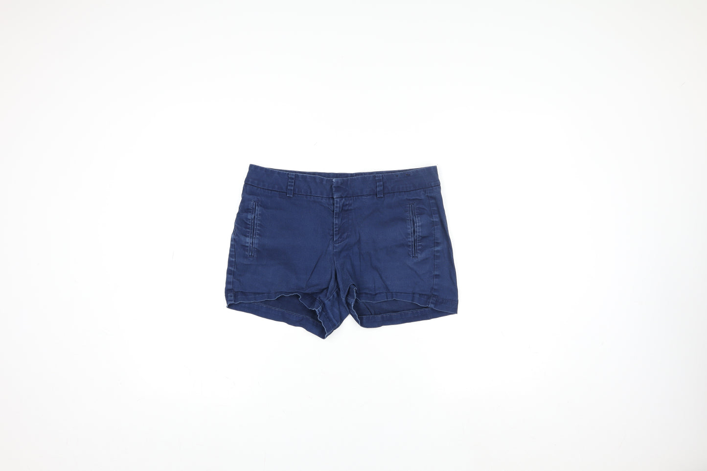 a.n.a A New Approach Women Blue Size 6 Twill Chino Shorts Stretch Casual