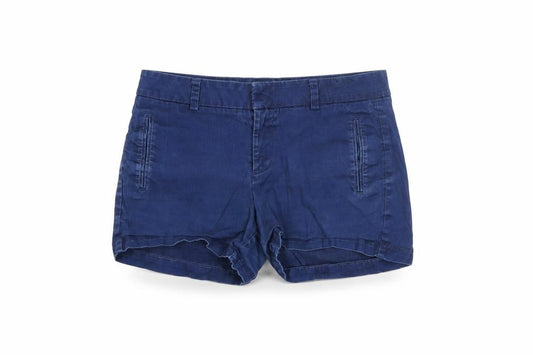 a.n.a A New Approach Women Blue Size 6 Twill Chino Shorts Stretch Casual