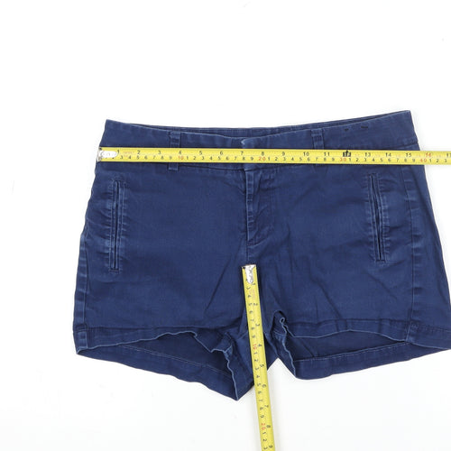 a.n.a A New Approach Women Blue Size 6 Twill Chino Shorts Stretch Casual