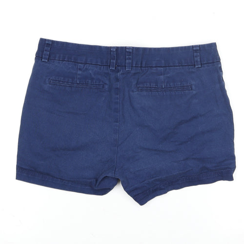 a.n.a A New Approach Women Blue Size 6 Twill Chino Shorts Stretch Casual