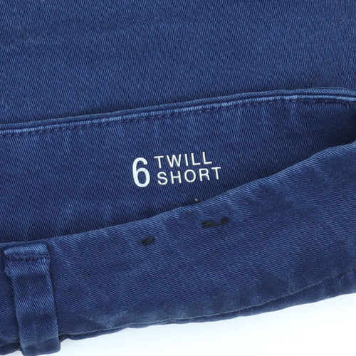 a.n.a A New Approach Women Blue Size 6 Twill Chino Shorts Stretch Casual