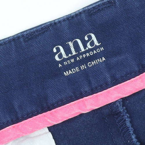 a.n.a A New Approach Women Blue Size 6 Twill Chino Shorts Stretch Casual