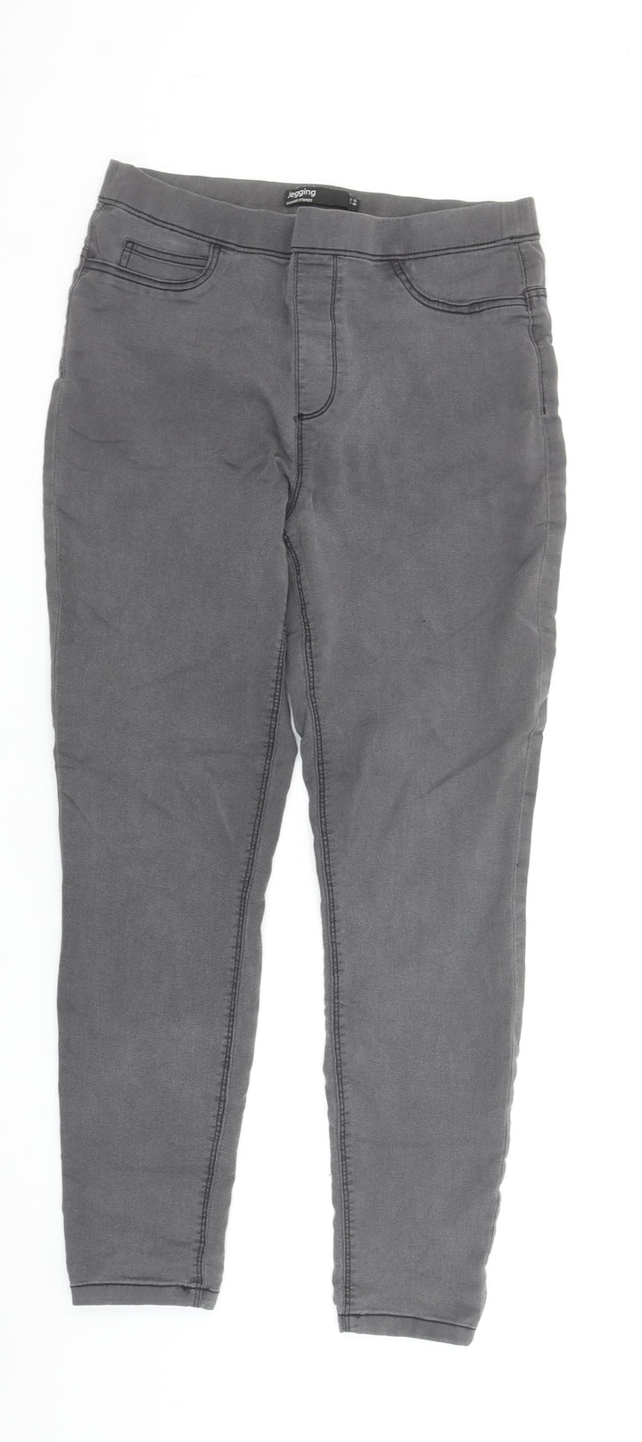 Dunnes Stores Womens Grey Size 12 Jegging Stretch Slim Jeans