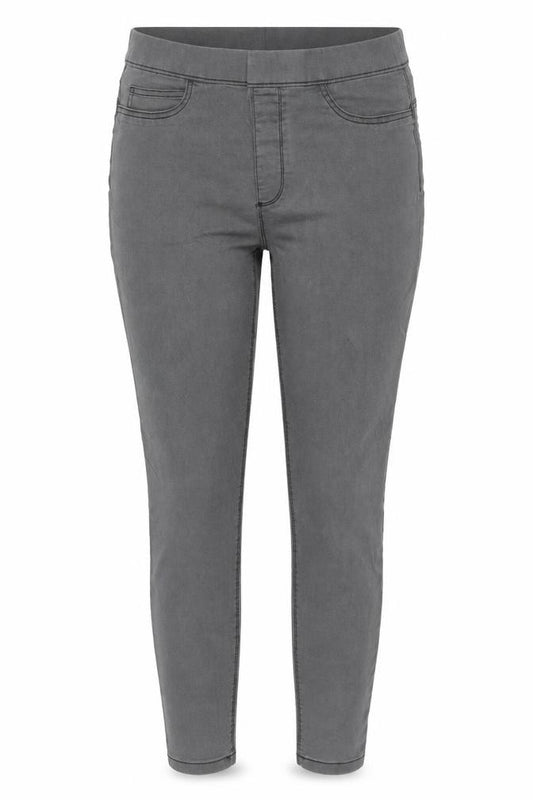 Front view of Dunnes women’s grey, size UK 12, jegging stretch slim jeans