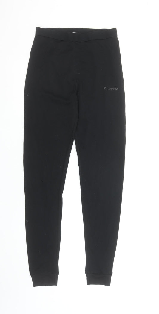 Campri Women’s Black Sports Base Layer Leggings Size 12