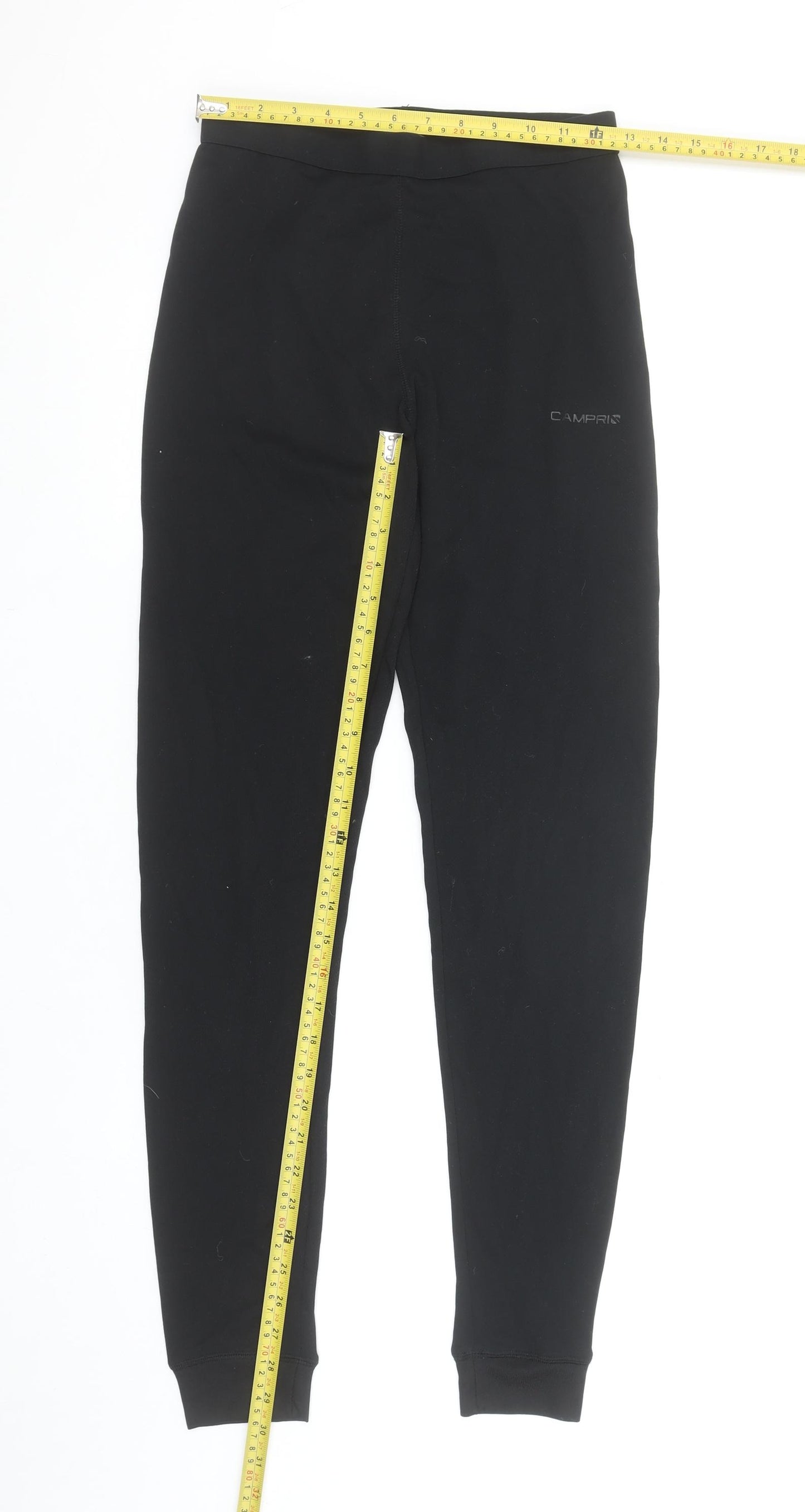 Campri Women’s Black Sports Base Layer Leggings Size 12