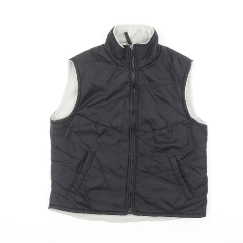 NL Active Women's Black Puffer Waistcoat M Quilted Sleeveless Zip Up