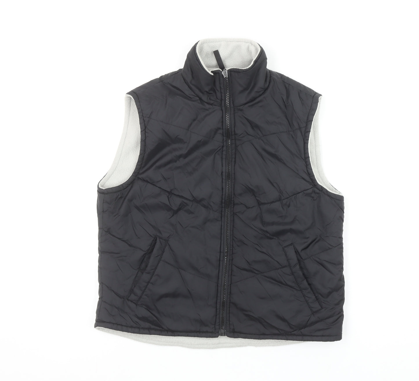 NL Active Women's Black Puffer Waistcoat M Quilted Sleeveless Zip Up
