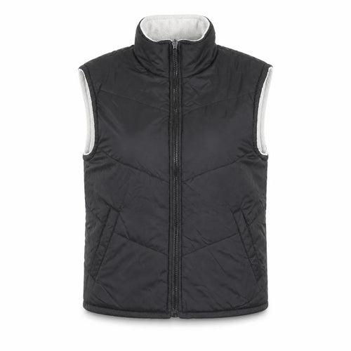 NL Active Women's Black Puffer Waistcoat M Quilted Sleeveless Zip Up