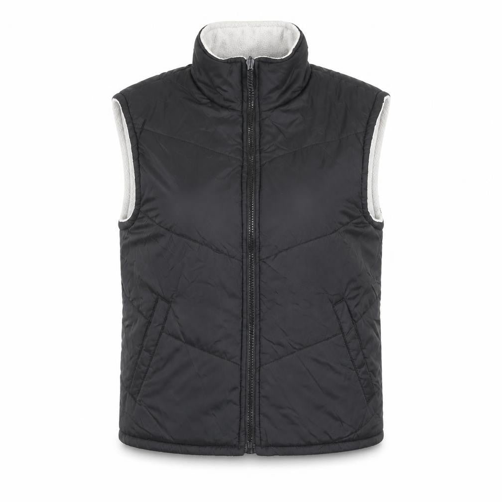 NL Active Women's Black Puffer Waistcoat M Quilted Sleeveless Zip Up
