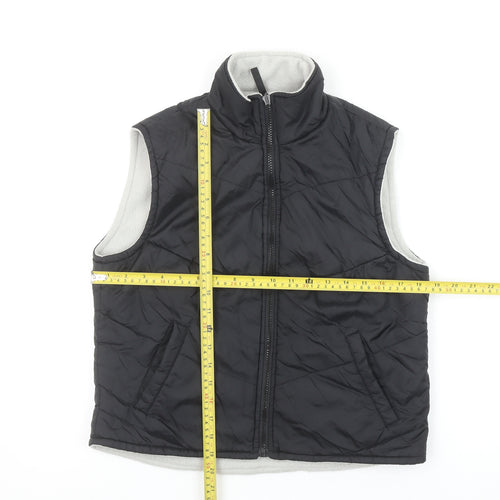 NL Active Women's Black Puffer Waistcoat M Quilted Sleeveless Zip Up
